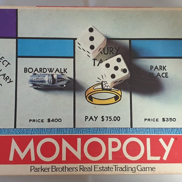 Vintage Original Monopoly Board Game Parker Brothers Classic No.9 - Picture 1 of 7